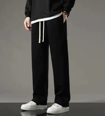 Men's All-Match Flat-Leg Casual Pants - Versatile & Comfortable