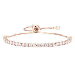 Elegant Adjustable Zircon Bracelet - Available in 3 Colors
