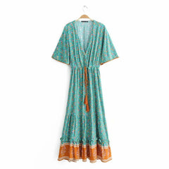 Bohemian Summer Print Dress - Vibrant & Free-Spirited