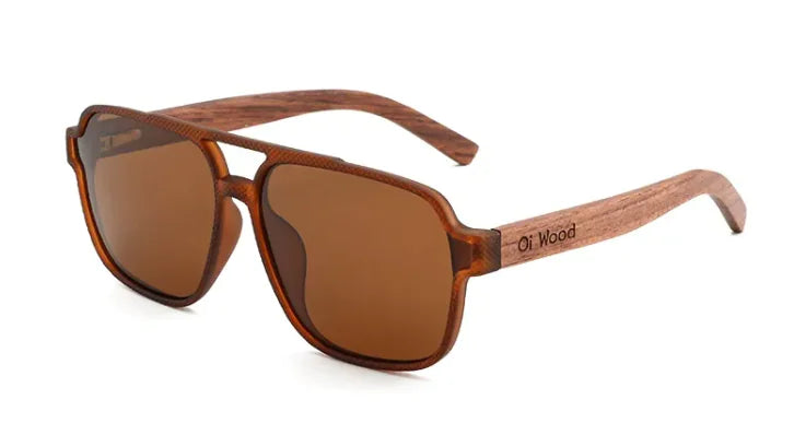 Eco-Friendly Vintage Wooden Polarized Sunglasses – UV400 Protection
