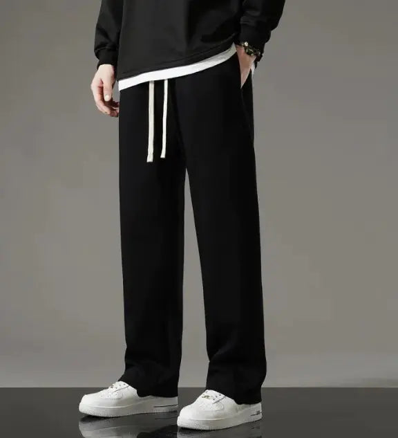 Men's All-Match Flat-Leg Casual Pants - Versatile & Comfortable