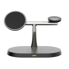 Magnetic 3-in-1 Desktop Wireless Charger - 15W