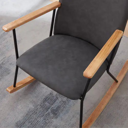 Comfort Black Rocking Chair for Nursery & Living Room