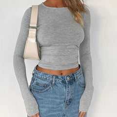Long Sleeve Bodycon T-Shirt - Sleek & Stylish Fit