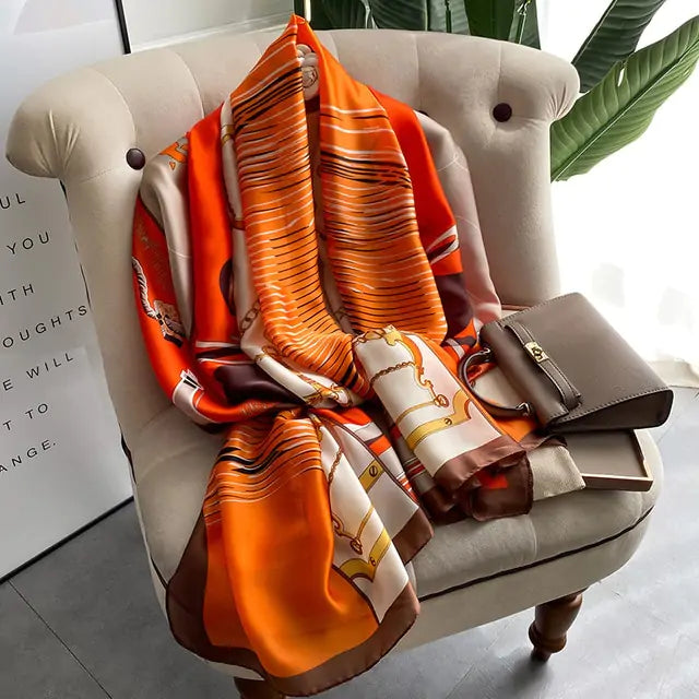 Elegant Luxury Silk Scarf - Versatile & Sophisticated