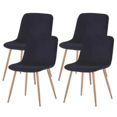 Set of 4 Stylish Black Dining Chairs