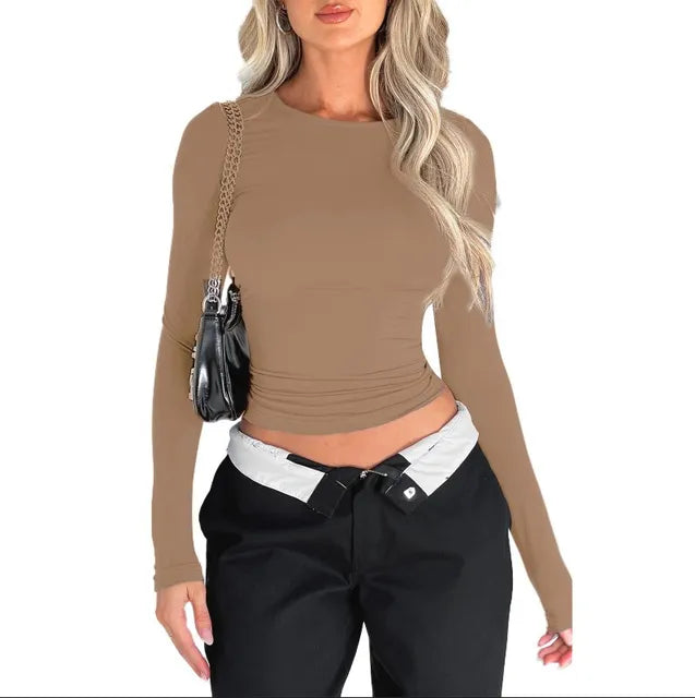 Long Sleeve Bodycon T-Shirt - Sleek & Stylish Fit