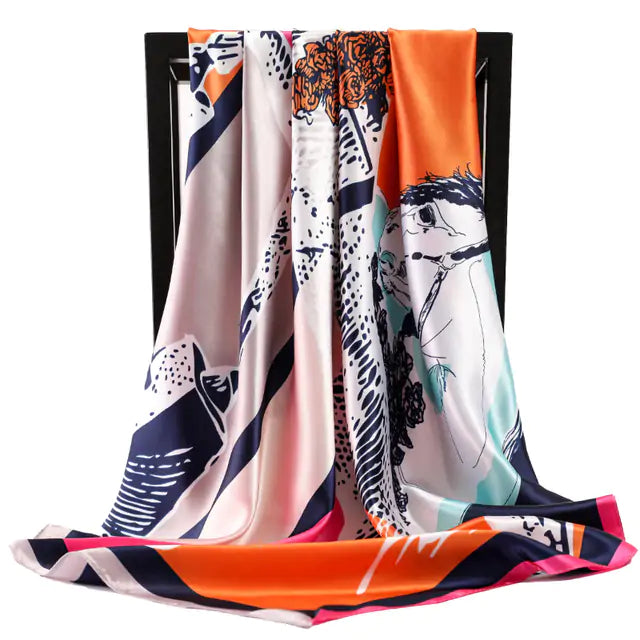 Elegant Women's Silk Scarf - Luxurious & Versatile