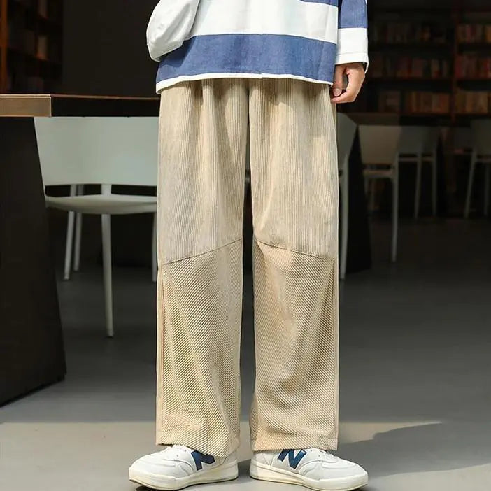Men's Corduroy Casual Pants - Loose Fit