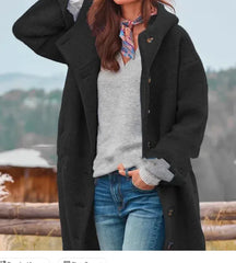 Elegant Women's Tweed Trench Coat – Chic Winter Wear