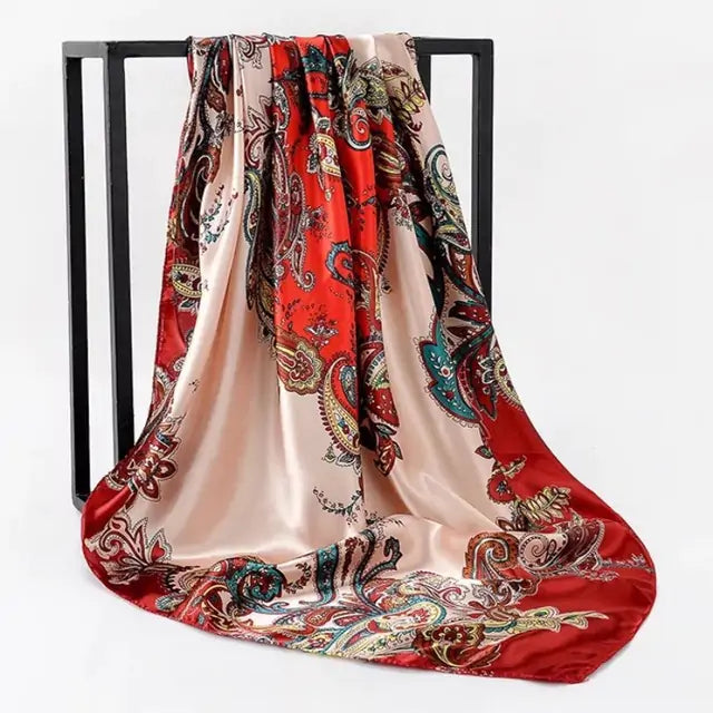 Elegant Women's Silk Scarf - Luxurious & Versatile