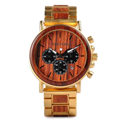 BOBO BIRD Men's Wooden Chronograph Watch - Luxury & Style