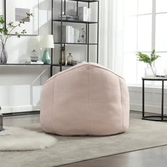 Comfy High-Pressure Foam Bean Bag Chair With Footrest - Pink