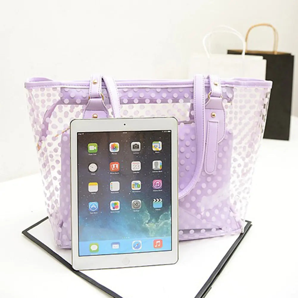 Candy-Colored Transparent Crossbody Handbag