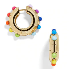 Ally Colors Reversible Huggie Earrings - Gold & Silver Plated
