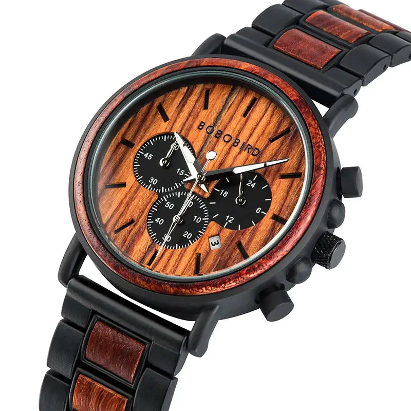 BOBO BIRD Men's Wooden Chronograph Watch - Luxury & Style