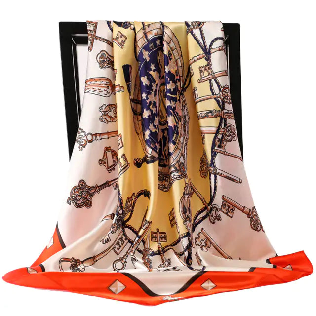 Elegant Women's Silk Scarf - Luxurious & Versatile