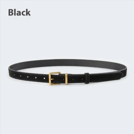 Elegant Women's Suede Leather Belt - Various Colors