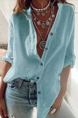 Soft V-Neck Cardigan - Comfy Cotton Blend, Long Sleeves