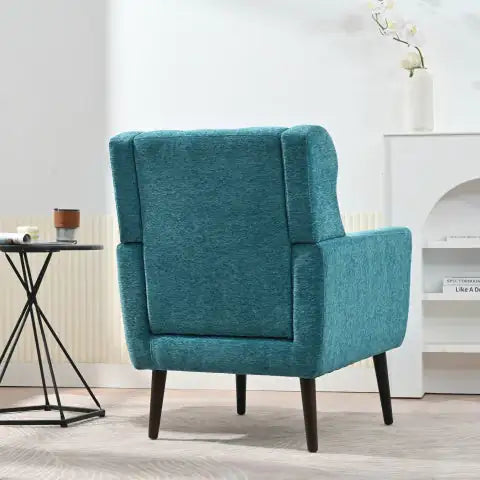 Teal Modern Upholstered Armchair – Chenille Comfort Chair