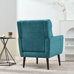 Teal Modern Upholstered Armchair – Chenille Comfort Chair