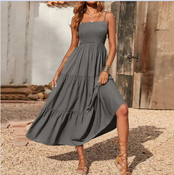 Elegant Multi-Layer Chiffon Swing Dress - Various Colors