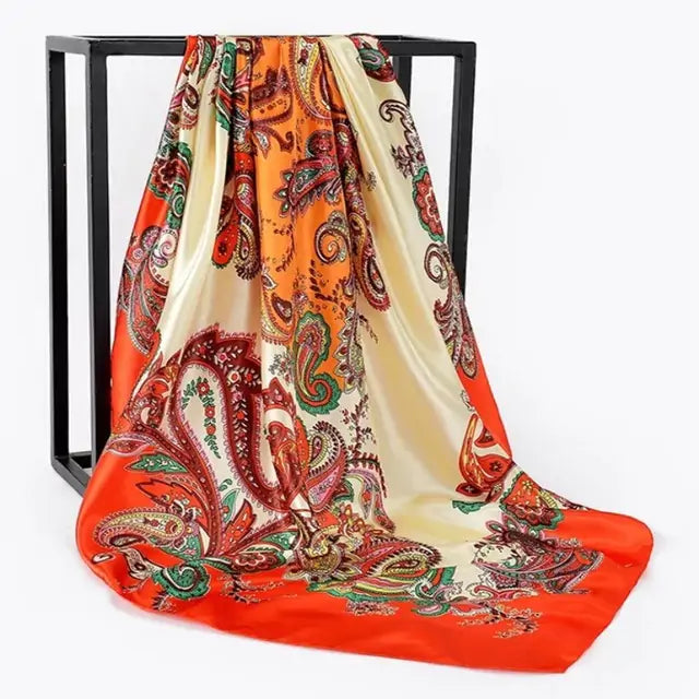 Elegant Women's Silk Scarf - Luxurious & Versatile