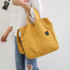 Diagonal Canvas Shoulder Bag for Students