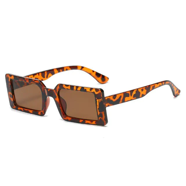Retro Chic Rectangle Sunglasses UV400 Protection
