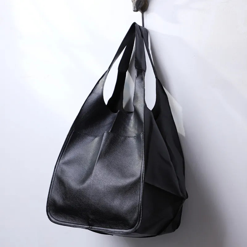 Elegant PU Leather Tote Bag - Large Capacity & Multi-Style