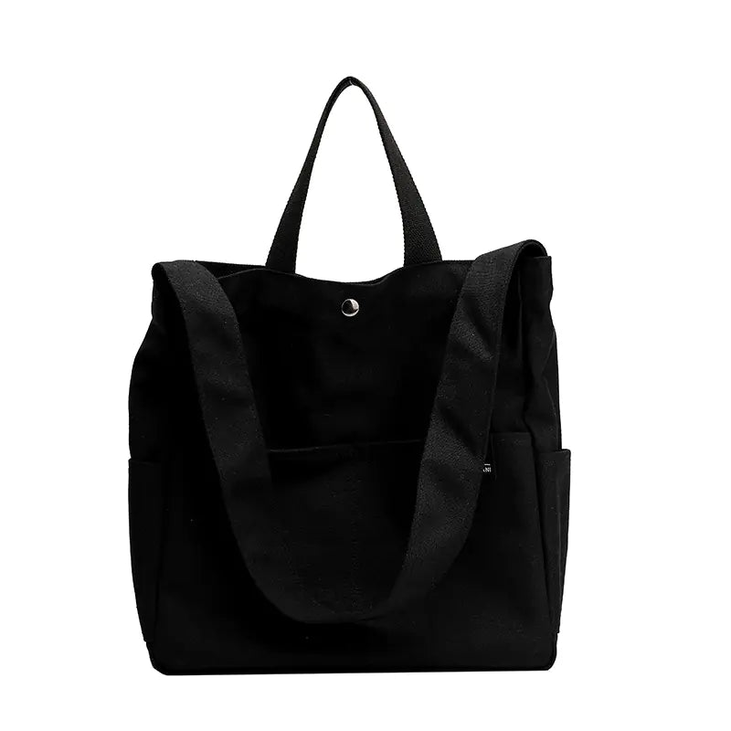 Diagonal Canvas Shoulder Bag for Students