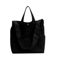 Diagonal Canvas Shoulder Bag for Students