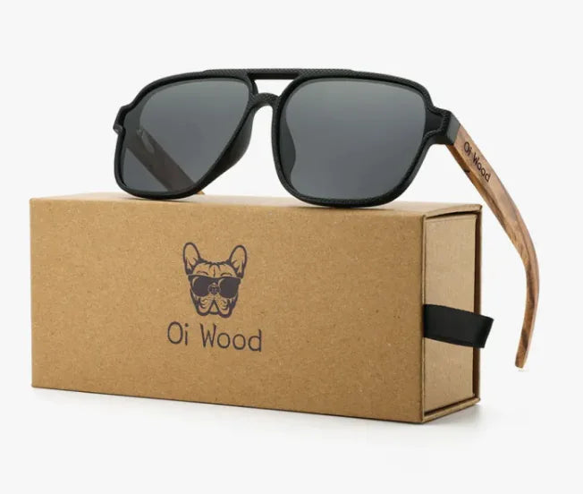 Eco-Friendly Vintage Wooden Polarized Sunglasses – UV400 Protection