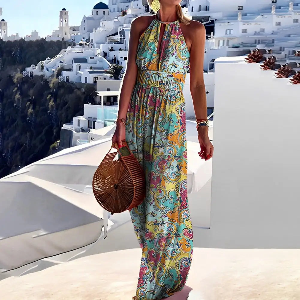 Elegant Sleeveless Boho Dress - Embrace Bohemian Charm