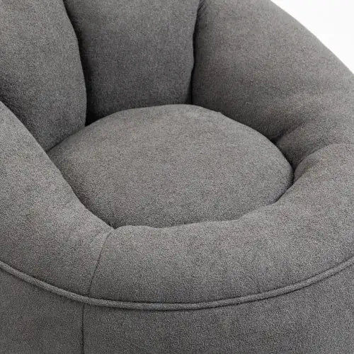 Comfy High-Pressure Foam Bean Bag Chair With Footrest - Grey