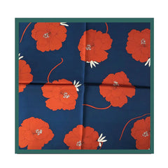 Elegant Korean Mulberry Silk Floral Scarf