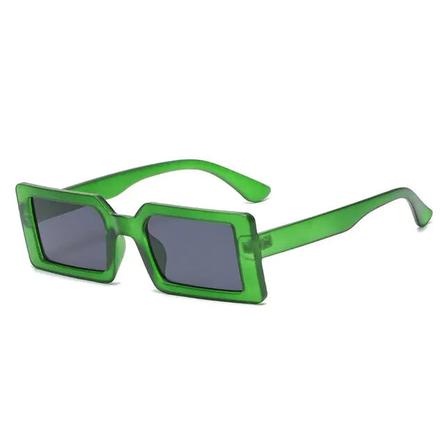 Retro Chic Rectangle Sunglasses UV400 Protection
