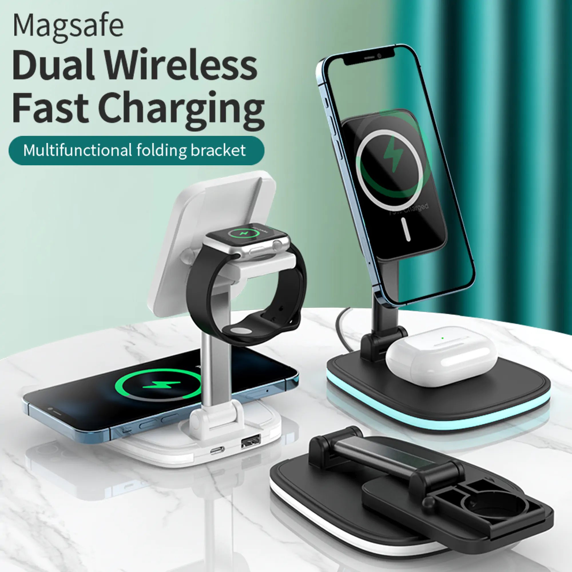 TriMag™ 3-in-1 Magnetic Folding Wireless Charger