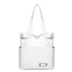 Chic Soft Leather Tote - Large Capacity, Versatile Design