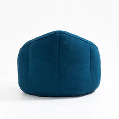 Comfy High-Pressure Foam Bean Bag Chair With Footrest - Blue