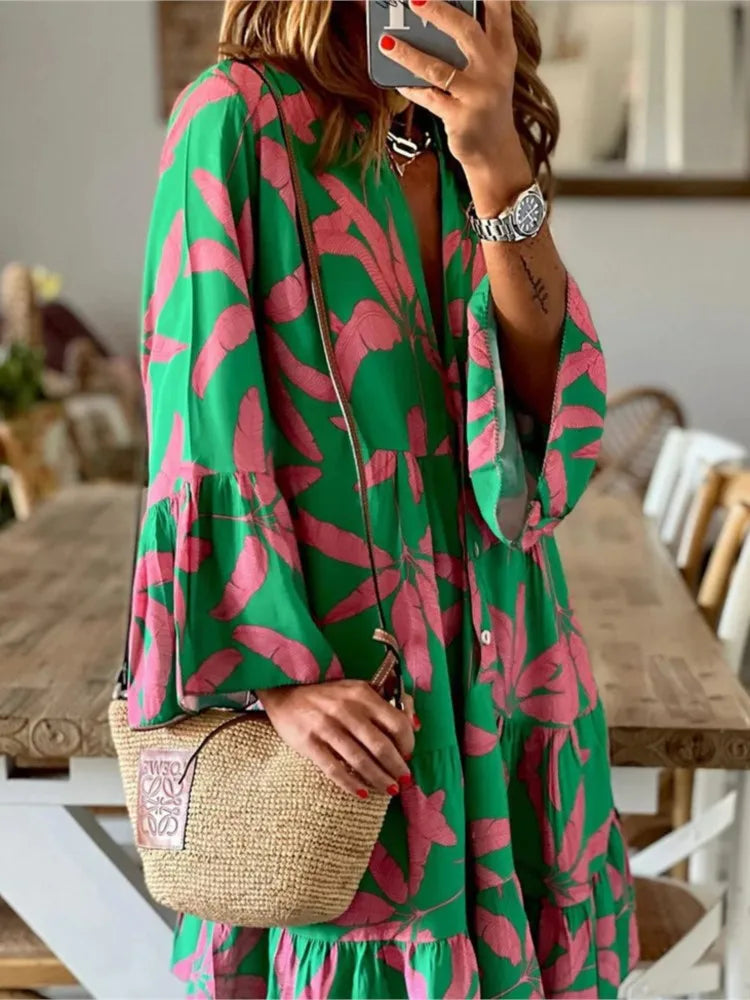 Boho Vacation Shirt Dress - Summer & Travel Ready