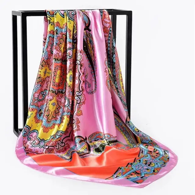 Elegant Women's Silk Scarf - Luxurious & Versatile
