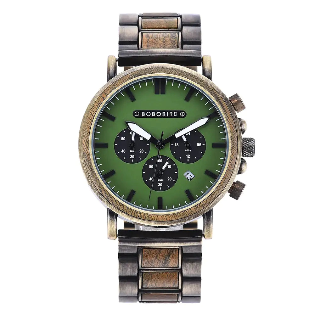 BOBO BIRD Men's Wooden Chronograph Watch - Luxury & Style