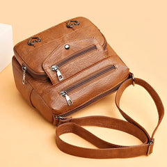 Chic Vintage PU Leather Shoulder Bag for Women