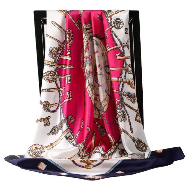 Elegant Women's Silk Scarf - Luxurious & Versatile
