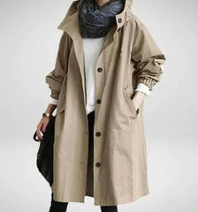 Korean Loose Fit Solid Color British Trench Coat
