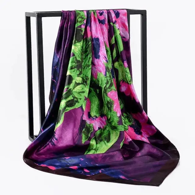 Elegant Women's Silk Scarf - Luxurious & Versatile