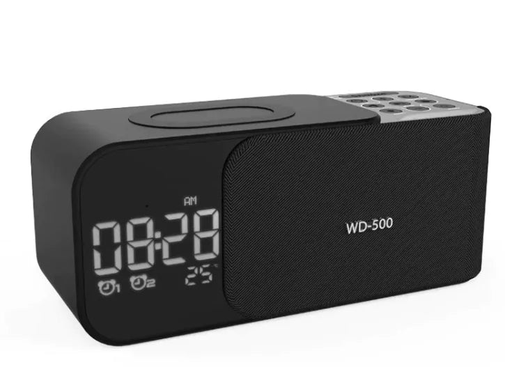 Multifunctional LED Alarm Clock with Wireless Charging & Bluetooth