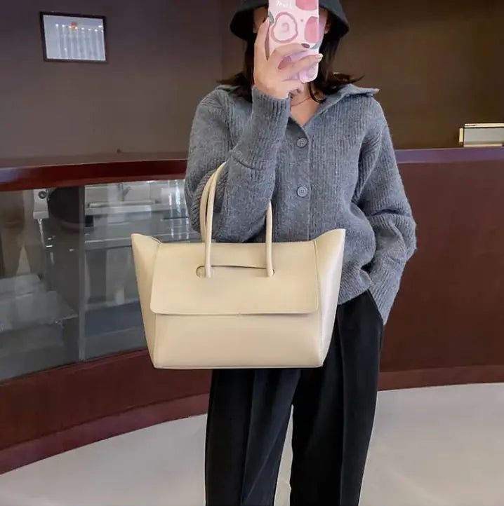 Elegant Women's PU Leather Shoulder Bag - Large Capacity & Stylish