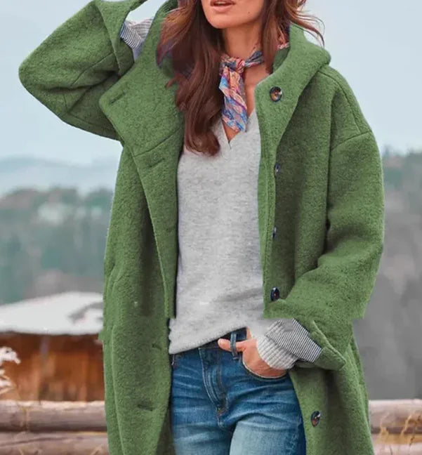 Elegant Women's Tweed Trench Coat – Chic Winter Wear